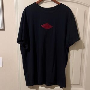 Air Jordan Black Tee with Red Logo